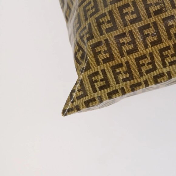 FENDI Zucchino Canvas Bag Enamel 2 Set Brown Auth ti3463 - Picture 14 of 16